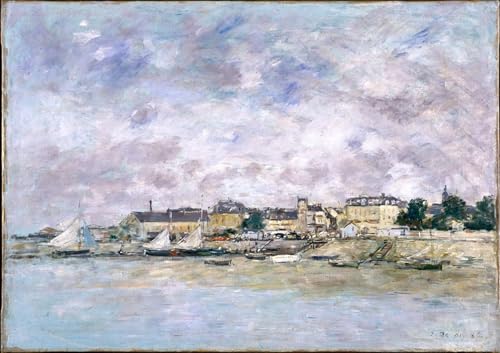 Sublimez un Mur Vide avec le Tableau d'Art Abstrait Eugène Boudin Port de Trouville