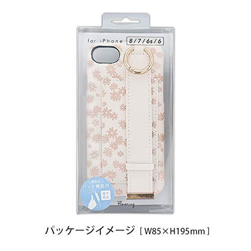 Amazon.co.jp: フラワーリング スマホケース シンプルロゴ バンド付き