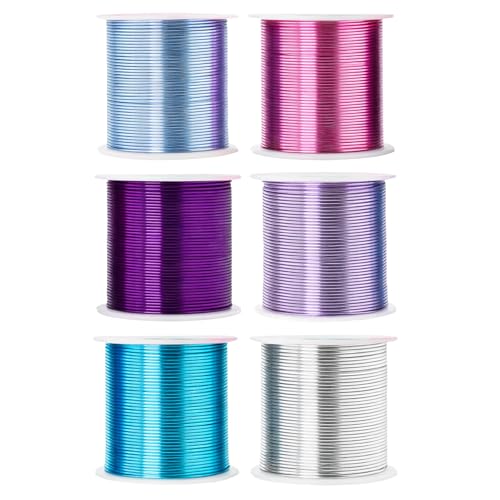 Image of Mandala Crafts 18 GA Turquoise Pink Assorted Anodized Aluminum Craft Wire | 450 FT, Colored, Flexible, Bendable for Bonsai Armature Sculpting Wire Wrapping Jewelry Making, Weather & Tarnish Resistant