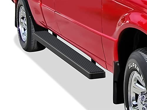 APS iBoard Running Boards (Nerf Bars Side Steps Step Bars) Compatible with Ford Ranger Mazda B-Series 1999-2011 Super Cab 4-Door (Black Powder Coated 5 inches)