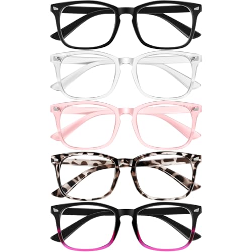 Gafas filtro azul Okany eliminan fatiga visual con lentes antirreflejantes ligeras pack 5