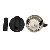 LUCKDANO Bowca Ramen, Kuchenka Mikrofalowa Makaron Ramen z Pałeczkami i Spork 1200 Ml 304 Stal Nierdzewna Przenośna na Makaron i Zupy (BLACK)