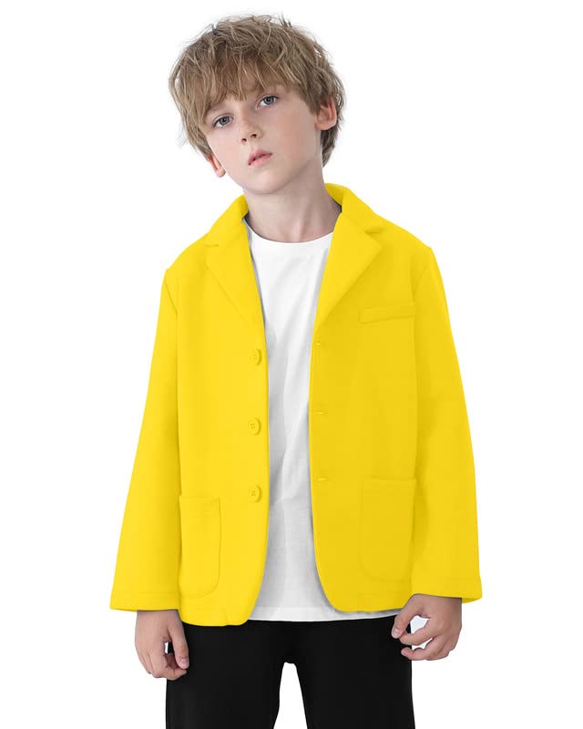 JIAHONGKids Boys' Blazer Casual Buttoned Blazers Suit Jacket Two Pockets Suit Jacket for Girls or Toddler 3-12 Years