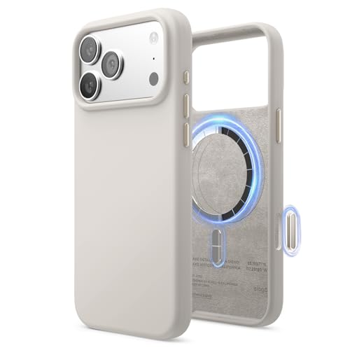 La mejor comparación de Fundas los más recomendados. 44 elago Funda Magnética de Silicona para iPhone 17 Pro MAX 6,9'' - Compatible con MagSafe, Silicona Líquida Premium, Funda Protectora, Antigolpes, Perfil Delgado (Piedra)