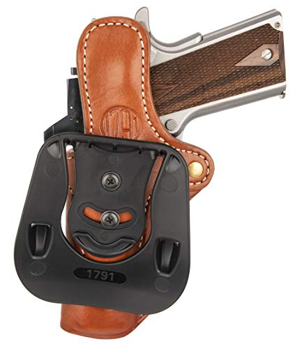 1791 Gunleather 1911 Paddle Holster - Owb Ccw Holster - Right Handed Leather Gun Holster For Belts - Fits 1911 Models With 4" And 5" Barrels (Optic Ready - Classic Brown) #TOP1