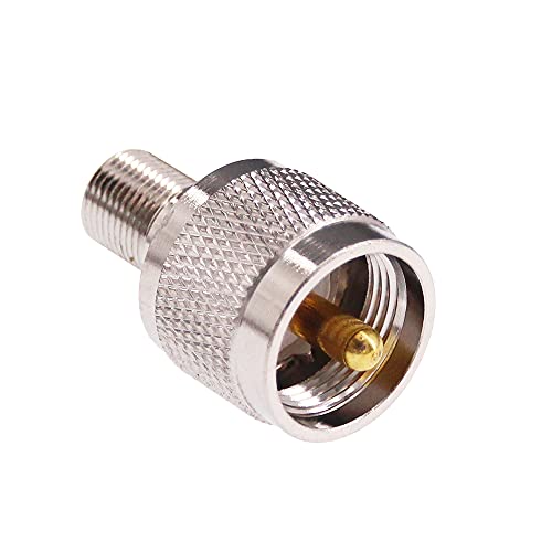 RFaha 2pcs UHF Male PL259 PL-259 to F Female RF Coax Adapter UHF to F Coaxial Connector for TV Antenna RG-6 Cable - Image 2