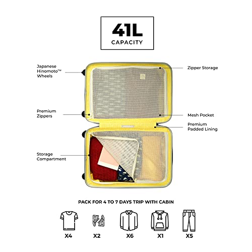 MOKOBARA The Em Cabin Polycarbonate Hardsided Luggage | 8 Wheel Trolley Bag | Travel Suitcase for Men & Women (4AM Forest Sunray (Limited Edition))…4