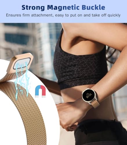 Image of 18mm 20mm 22mm Metal Watch Band Compatible with Venu 3S /2S /4 /3 /Vivoactive 4S /Vivomove 3S /Forerunner 255S /265S /Vivoactive 6 /5 /3, Quick Release Stainless Steel Mesh Strap for Men Women
