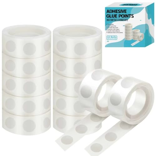 gegemaoyi 1000Pcs Clear Glue Dots Double Sided Adhesive Points for Balloons Craft Decor