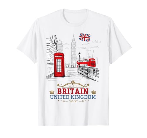 British Souvenirs Outfit Idea For Kids & England British T-Shirt