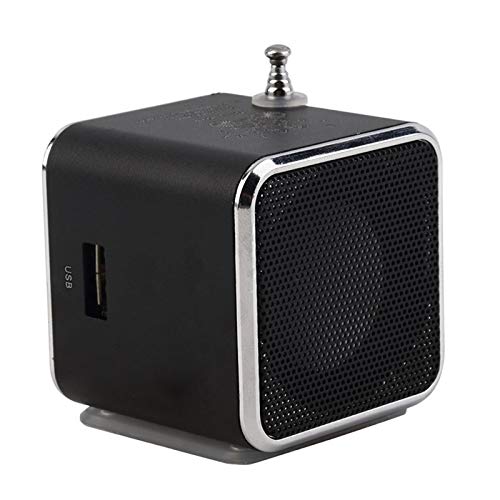 Tragbarer -USB -Lautsprecher MP3 -Musik Player Support SD TF Card USB2.0 Stereo FM Radio Compact Wireless Aluminiumlegierung Surround -Lautsprecher für Home Office Travel (A)