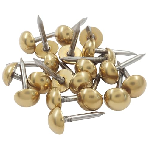 Unlorspy Brass Tacks, 1/2 Inch, Brass, 20Pcs