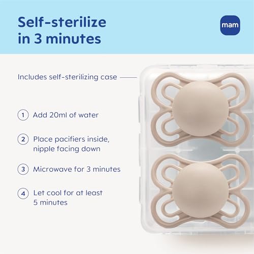 Image of MAM Perfect Baby Premium Pacifier 0-6 Months, Extra Thin Nipple, 2 Pack
