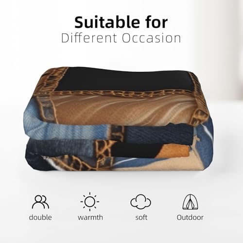 Couverture en flanelle patchwork idée cadeau chaleureuse 127x178