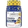 Zarbee's Kids Melatonin Gummies with 1mg Melatonin, Kids Sleep Gummy, Promotes Peaceful Sleep, Drug-Free, Non-Habit-Forming, Natural Strawberry, 60 ct