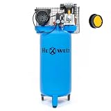 HEXWELT Compressore 100 L, 1800 W, 8 bar, lubrificato a olio, verticale