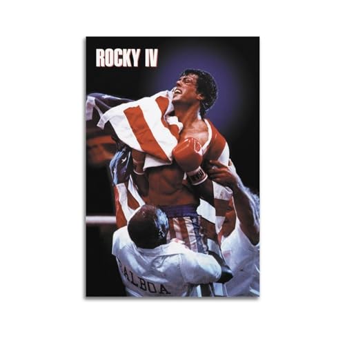 Terp Póster de Rocky IV para pared, regalo para amigo, dormitorio, sala de estar, decoración moderna estética, sin marco, 12 x 18 pulgadas (30 x 45 cm)