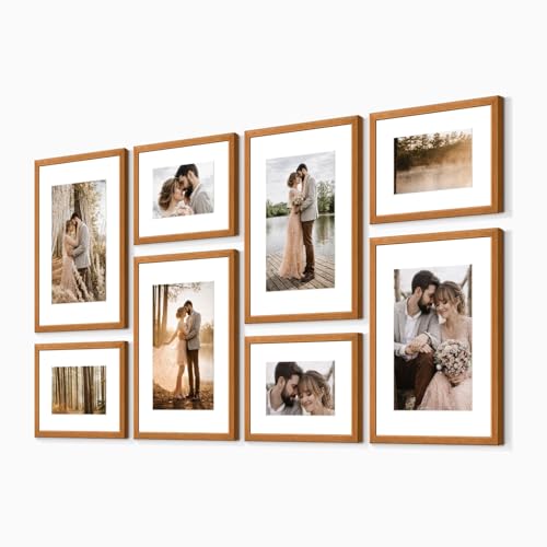 Image of Custom Personalized Photo Collage Framed Wall Art Painting Frames Set | Family Picture Frame Wall Decor Artwork for Living Room Bedroom | A3 + A4 Frame Combo Gallery Style | Personalized Home Decor Gift