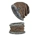 Produktbild GOKOMO 2 Stück Unisex Strickmütze Head Hat Beanie Cap und warme Outdoor-Mütze(Khaki,One Size)