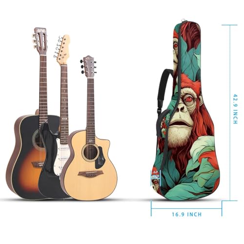 Sac pour guitare acoustique 104 cm imperméable multicolore à poches - 5