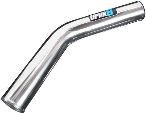Upgr8 Universal Outside Diameter Polished Aluminum Pipe (3.0"(76MM), 45 Degree)