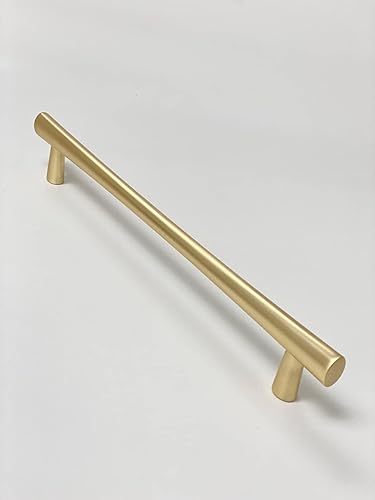 Miniatura 3 de Herrajes de gabinete MCM de latón cepillado, estilo moderno de mediados de siglo, hecho de latón macizo (perilla de bola redonda)