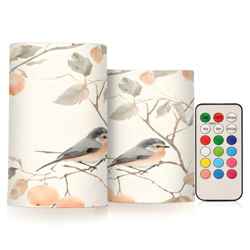 Bougies sans flamme oiseau veilleuse LED à piles pour maison