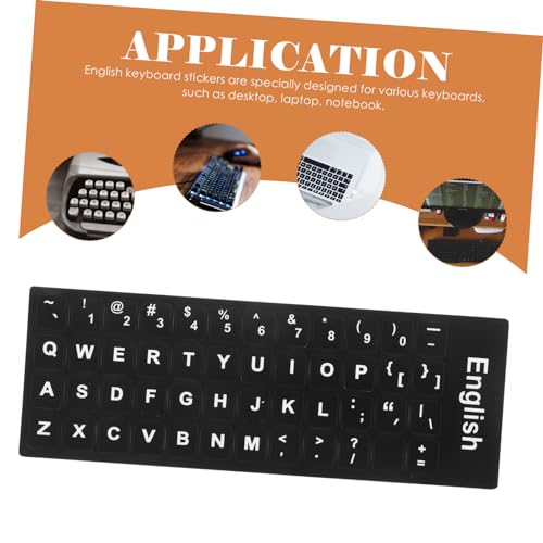 Pegatinas de teclado en inglés de repuesto para restaurar la visibilidad de tus teclas 6