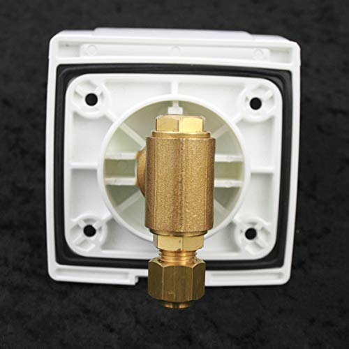 pro-Styling Enchufe de gas exterior, tapa abatible, bloqueo en estado abierto, control manual, color blanco
