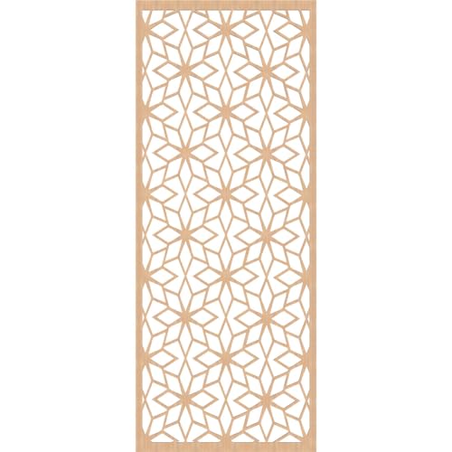 Image of Lake Decorative Pierced Fretwork Wood Wall Panels, 33 3 /8 inchW x 84 3 /8 inchH x 3 /8 inchT, Hickory