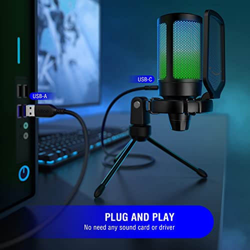 Fifine Kondensatormikrofon für PC und Gaming mit USB-Anschluss