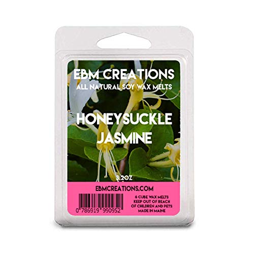Honeysuckle Jasmine - Scented All Natural Soy Wax Melts - 6 Cube Clamshell 3.2oz Highly Scented!