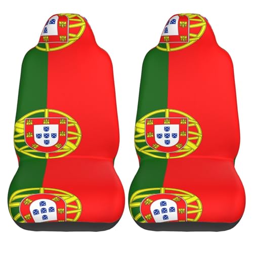 Housses de siège auto imprimé drapeau portugais finition haute qualité