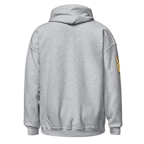 Sweat à capuche confortable gris vêtement unisexe mi-saison taille M