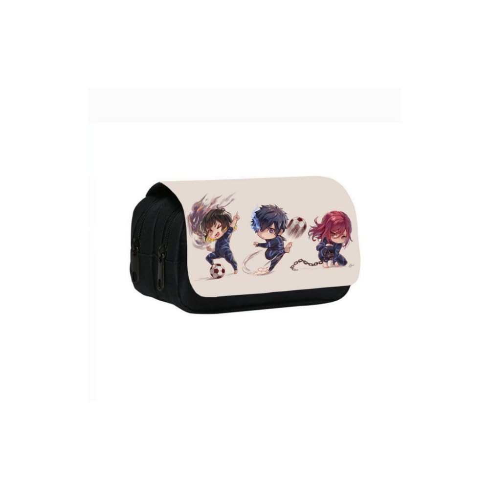 1PC Anime Blue Lock Pen Pencil Case Big Capacity Cartoon Marker Bags Storage Holder，STY 2