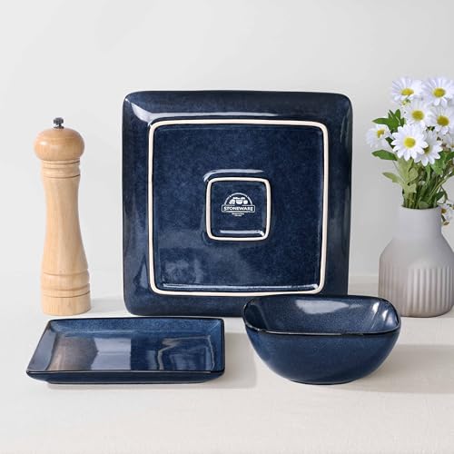 Herogo-12-Pieces-Square-Stoneware-Dinnerware-Set-Service-for-4-Dinner-Plates-and-Bowls-Sets-Double-Reactive-Glaze-Dishes-Set-for-Kitchen-Scratch-Resistant-Dishwasher-Safe-Starry-Blue