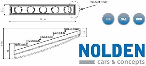 Set of Nolden NCC "Universal" Premium Daytime Running Lights Chrome 1202.1