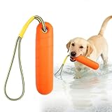 GOSHIES Schwimm Spielzeug für Hunde 22cm Wasserspielzeug Hund Wasser Interaktives Hundespielzeug mit Seil Hundetraining with Nylon Rope Schwimmspielzeug für Hunde Orange