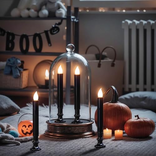 Velas de Halloween con control remoto para iluminar ventanas sin peligro 6