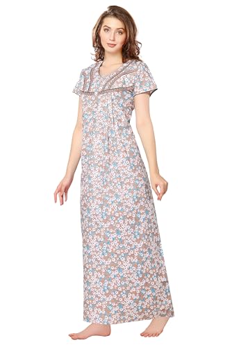 Image of Soulemo Women's Pure Cotton Floor Length Nighty 1663