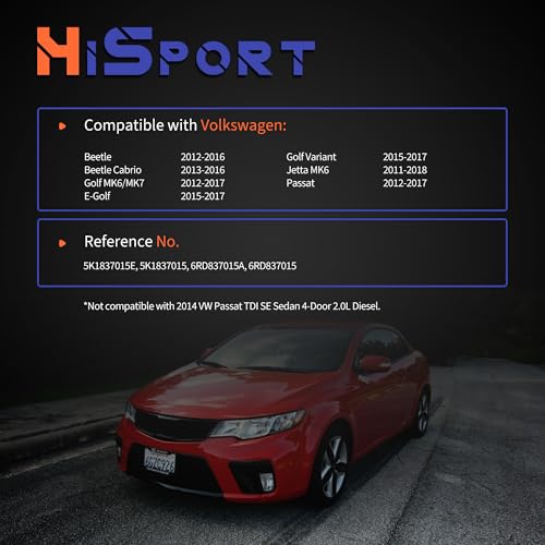 Image of HiSport Front Left Door Lock Actuator Motor 5K1837015E 6RD837015A Power Door Latch Compatible with VW Beetle GTI Golf Jetta Passat