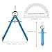 Compass Set Math Geometry Kit Student Supplies, Student Supplies Drawing Compass, Protractor, Ruler, Pencil Refill, Pencil, Eraser for Students and Engineering Drawing (Light Blue)