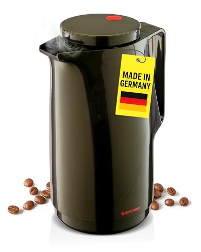 ROTPUNKT Isolierkanne 1L - Premium Kaffekanne Made in Germany I Hält bis zu 24 Std heiß I Warmhaltekanne für Kaffee und Tee (Maxima 760, Black Honey) ROTPUNKT Isolierkanne 1L - Premium Kaffekanne Made in Germany I Hält bis zu 24 Std heiß I Warmhaltekanne für Kaffee und Tee (Maxima 760, Black Honey)