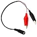 E-outstanding 2 PCS 5.5x2.1mm DC Power Plug Female Connector to Dual Alligator Clip Cable 30cm