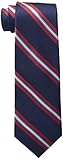 Tommy Hilfiger Men's Oxford Ribb Stripe Tie, Navy, One Size