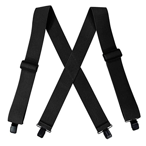 chuongkaiye Men's 5CM Elastic 4 Clip Suspenders Adjustable X Shape Clip-picture-32