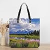 FodPand Grand Teton National Park Tote Bag for Women Leather Work Shopper Beach Handbag Travel Carryall Shoulder Bag #2
