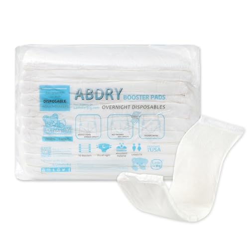 LittleForBig ABDry Adult Booster Pads with Adhesive Strip 10 Pieces - ABDry Booster Pads