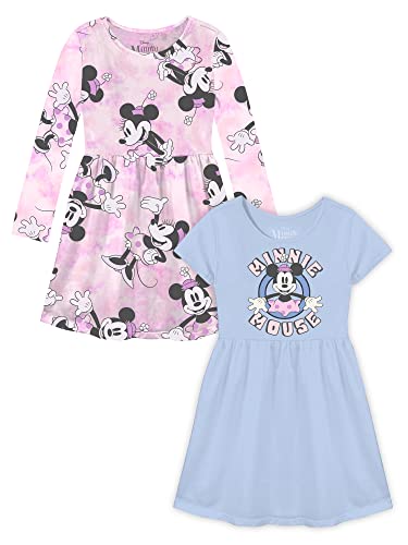 Disney Girls Disney Girl's 2-Pack Minne Mouse Pretty Pink Blue Dresses Playwear Dress, Pink/Light Blue, Medium Us #TOP10
