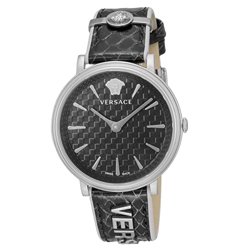 [���F���T�[�`] �r���v V-CIRCLE V�T�[�N�� �u���b�N ������ �X�e�����X�X�`�[�� �T�t�@�C���K���X �N�H�[�c Quartz 38MM �X�C�X Watch VE8100919 ���f�B�[�X [���s�A���i]